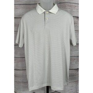 Goodfellow & Co Men’s Polo Shirt Beige Striped Short Sleeve Size L